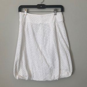 Kenzie white lace eyelet bubble skirt